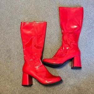 Amazon Red Heeled Boots